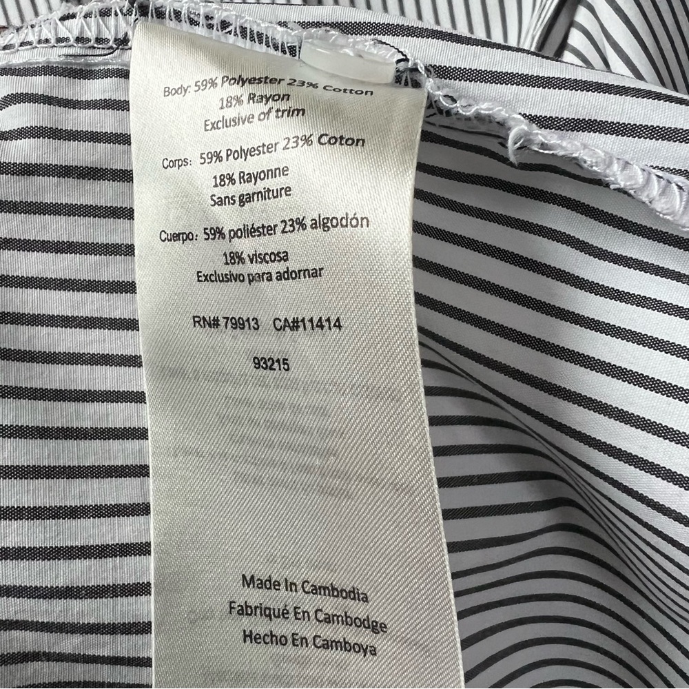 Motherhood Sleeveless Nursing Blouse Button Down, blue and white stripe - Picture 4 of 5